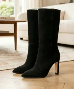 finsburyshoes shop Bottes TAMARA Veau Velours Noir*Femme Soirée|Bottes