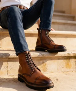 finsburyshoes shop Bottines ALESSANDRO Marron Patiné*Homme Chaussures De Ville|Toutes Les Chaussures