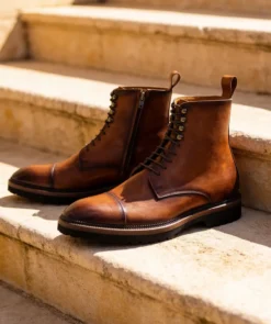 finsburyshoes shop Bottines ALESSANDRO Marron Patiné*Homme Chaussures De Ville|Toutes Les Chaussures