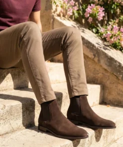 finsburyshoes shop Bottines CHELSEA Daim Marron*Homme Toutes Les Chaussures|Chaussures De Ville