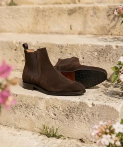 finsburyshoes shop Bottines CHELSEA Daim Marron*Homme Toutes Les Chaussures|Chaussures De Ville