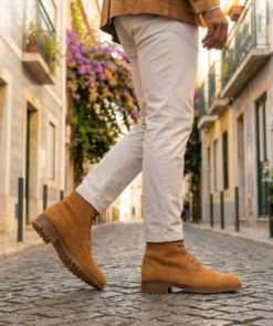 finsburyshoes shop Bottines ERNESTO Daim Camel*Homme Toutes Les Chaussures|Semelle Gomme