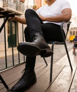 finsburyshoes shop Bottines ERNESTO Grainé Noir*Homme Toutes Les Chaussures|Semelle Gomme