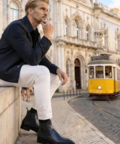 finsburyshoes shop Bottines FIRENZE Bleu Nuit*Homme Made In Italy|Toutes Les Chaussures