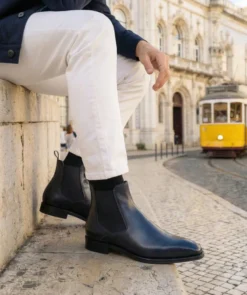 finsburyshoes shop Bottines FIRENZE Bleu Nuit*Homme Made In Italy|Toutes Les Chaussures