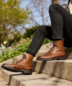 finsburyshoes shop Bottines POWELL Marron Patiné* Toutes Les Chaussures|Semelle Gomme