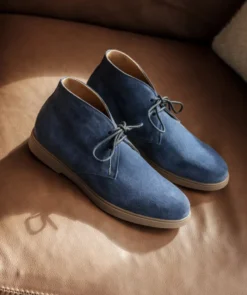finsburyshoes shop Bottines SAHARA Daim Bleu* Maroquinerie|Tous Les Accessoires