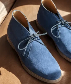 finsburyshoes shop Bottines SAHARA Daim Bleu* Maroquinerie|Tous Les Accessoires