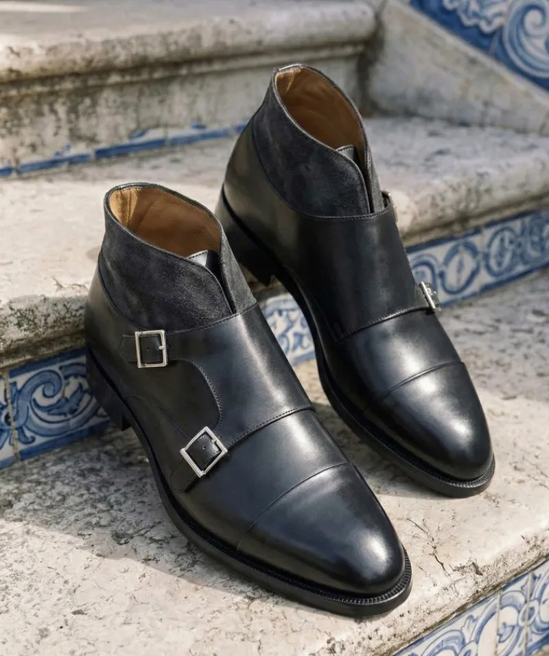 finsburyshoes shop Boucles LEONARDO Gris*Homme Toutes Les Chaussures|Semelle Gomme