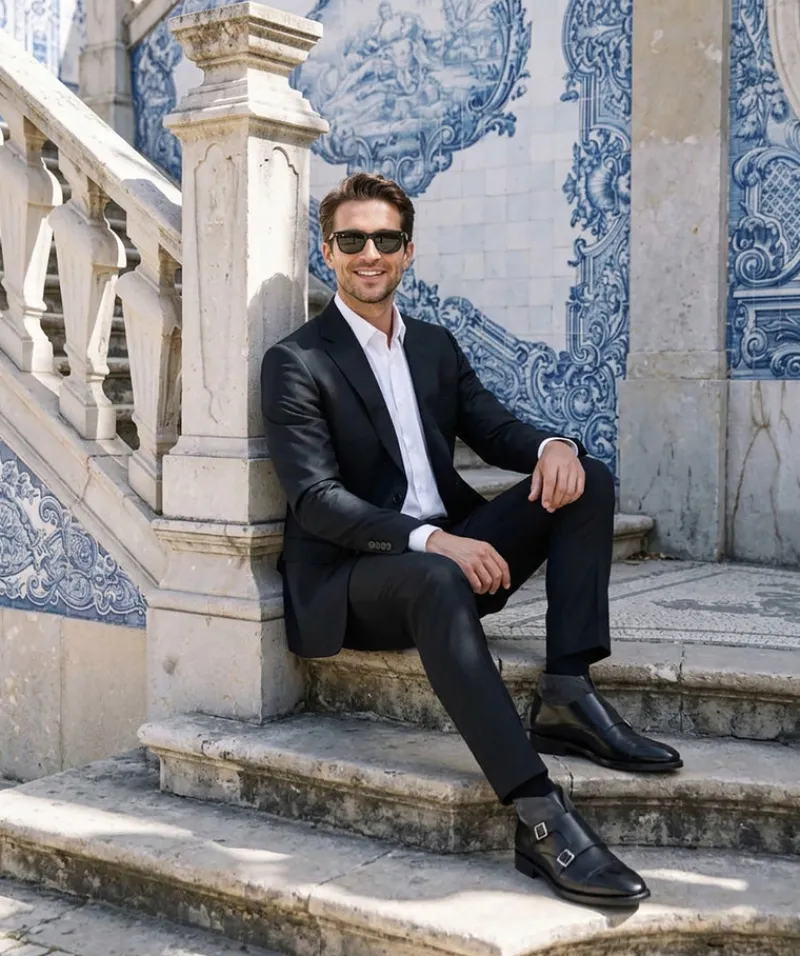 finsburyshoes shop Boucles LEONARDO Gris*Homme Toutes Les Chaussures|Semelle Gomme