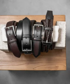 finsburyshoes shop Ceinture cuir Torsadé Noir* Maroquinerie|Tous Les Accessoires