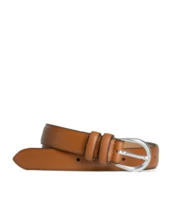 finsburyshoes shop Ceinture ROME Cognac boucle Argent* Boots & Bottines|Tous Les Souliers
