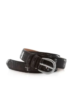 finsburyshoes shop Ceinture ROME Croco Brun boucle Argent* Boots & Bottines|Tous Les Souliers