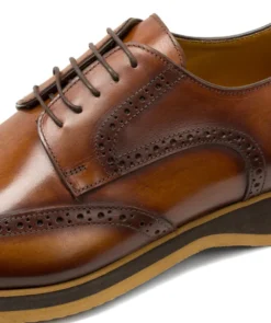 finsburyshoes shop Derby ELIAS Marron Patine*Homme Toutes Les Chaussures|Semelle Gomme