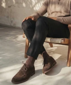 finsburyshoes shop Derby LIAM Daim Marron*Homme Nouveautés|Toutes Les Chaussures