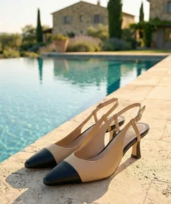 finsburyshoes shop Escarpins CAPRI Beige et Noir*Femme Escarpins|Mariage & Cérémonie