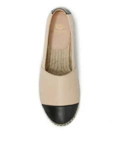 finsburyshoes shop Espadrille IZIA Beige et Noir*Femme Ballerines|Tous Les Souliers
