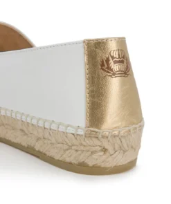 finsburyshoes shop Espadrille IZIA Blanc et Or*Femme Ballerines|Tous Les Souliers