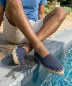 finsburyshoes shop Espadrilles INDIANA Bleu Marine*Homme Toutes Les Chaussures|Cousu Goodyear