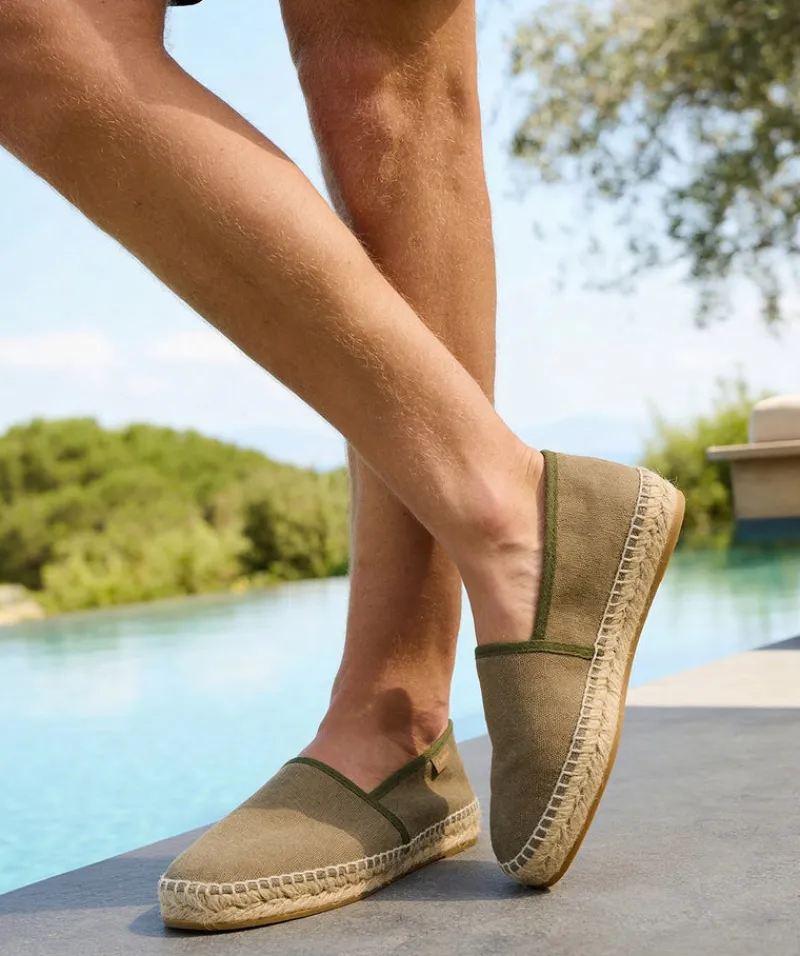 finsburyshoes shop Espadrilles INDIANA Olive*Homme Toutes Les Chaussures|Cousu Goodyear
