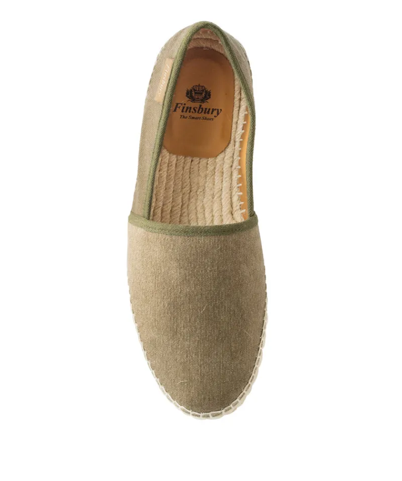finsburyshoes shop Espadrilles INDIANA Olive*Homme Toutes Les Chaussures|Cousu Goodyear