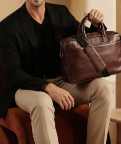finsburyshoes shop Mallette Grainée Bordeaux Foncé*Homme Maroquinerie|Tous Les Accessoires