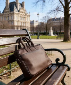 finsburyshoes shop Mallette Grainée Marron Foncé*Homme Maroquinerie|Tous Les Accessoires