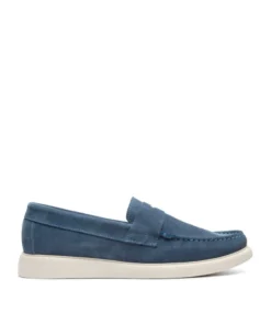 finsburyshoes shop Mocassin ACAPULCO Veau Velours Bleu Azur*Homme Toutes Les Chaussures|Semelle Gomme