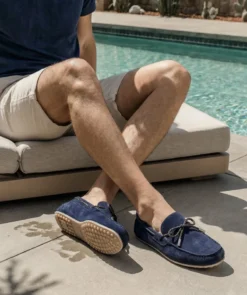 finsburyshoes shop Mocassin CANCUN Daim Marine*Homme Toutes Les Chaussures|Chaussures De Ville