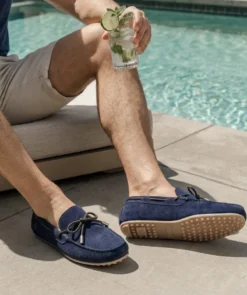 finsburyshoes shop Mocassin CANCUN Daim Marine*Homme Toutes Les Chaussures|Chaussures De Ville