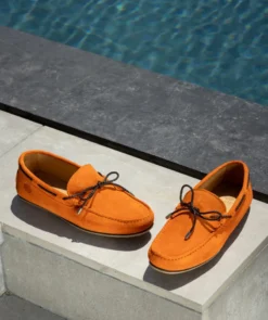 finsburyshoes shop Mocassin CANCUN Daim Orange* Escarpins|Tous Les Souliers