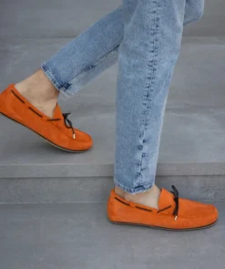 finsburyshoes shop Mocassin CANCUN Daim Orange* Escarpins|Tous Les Souliers