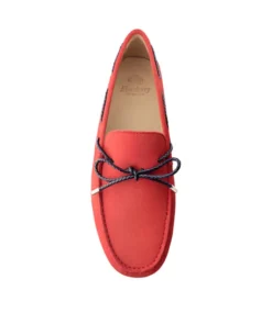 finsburyshoes shop Mocassin CANCUN Daim Rouge*Homme Toutes Les Chaussures|Semelle Gomme