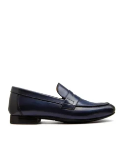 finsburyshoes shop Mocassin CLAYTON Bleu Patiné*Homme Toutes Les Chaussures|Mariage & Cérémonie