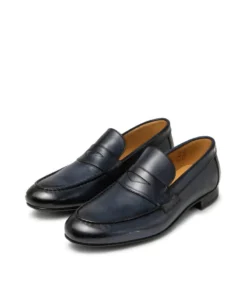 finsburyshoes shop Mocassin CLAYTON Bleu Patiné*Homme Toutes Les Chaussures|Mariage & Cérémonie