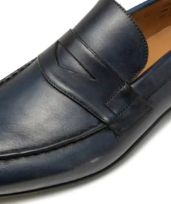 finsburyshoes shop Mocassin CLAYTON Bleu Patiné*Homme Toutes Les Chaussures|Mariage & Cérémonie