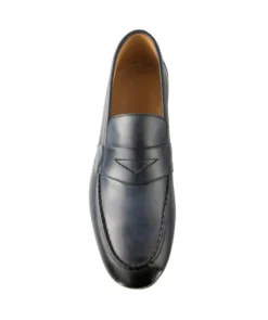 finsburyshoes shop Mocassin CLAYTON Bleu Patiné*Homme Toutes Les Chaussures|Mariage & Cérémonie