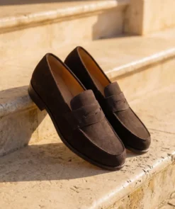 finsburyshoes shop Mocassin COLLEGE 1986 Daim Marron*Homme Toutes Les Chaussures|Best Seller