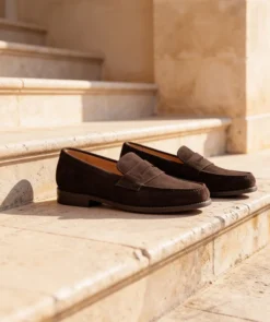 finsburyshoes shop Mocassin COLLEGE 1986 Daim Marron*Homme Toutes Les Chaussures|Best Seller