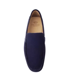 finsburyshoes shop Mocassin DANDY Veau Velours Bleu Marine*Homme Toutes Les Chaussures|Chaussures De Ville