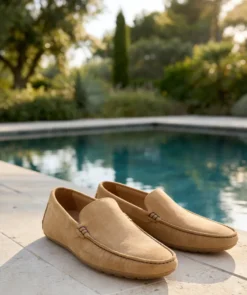 finsburyshoes shop Mocassin DANDY Veau Velours Sable*Homme Chaussures De Ville|Best Seller