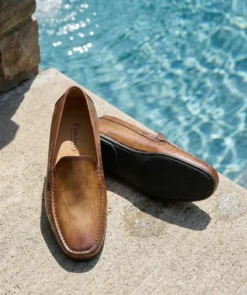 finsburyshoes shop Mocassin LUCA Gold Patiné*Homme Made In Italy|Toutes Les Chaussures