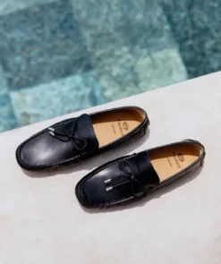 finsburyshoes shop Mocassin MARBELLA Grainé Noir*Homme Toutes Les Chaussures|Semelle Gomme