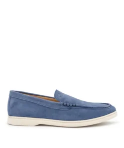 finsburyshoes shop Mocassin MONACO Daim Bleu* Maroquinerie|Tous Les Accessoires
