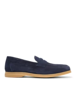 finsburyshoes shop Mocassin PORTOBELLO Daim Bleu Marine*Homme Toutes Les Chaussures|Semelle Gomme