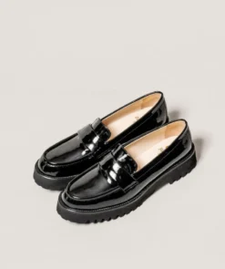 finsburyshoes shop Mocassins ADELE Vernis Noir*Femme Mocassins & Derbies|Tous Les Souliers