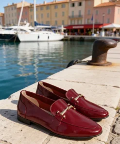 Finsbury Shoes Mocassins AMELIE Vernis Cerise*Femme Nouveautés|Mocassins & Derbies