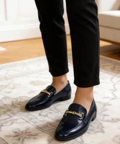 Finsbury Shoes Mocassins AMELIE Vernis Marine*Femme Nouveautés|Mocassins & Derbies