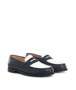 finsburyshoes shop Mocassins Bicolore LILOU Marine et Blanc*Femme Best Seller|Mocassins & Derbies