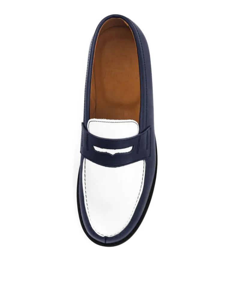 finsburyshoes shop Mocassins Bicolore LILOU Marine et Blanc*Femme Best Seller|Mocassins & Derbies